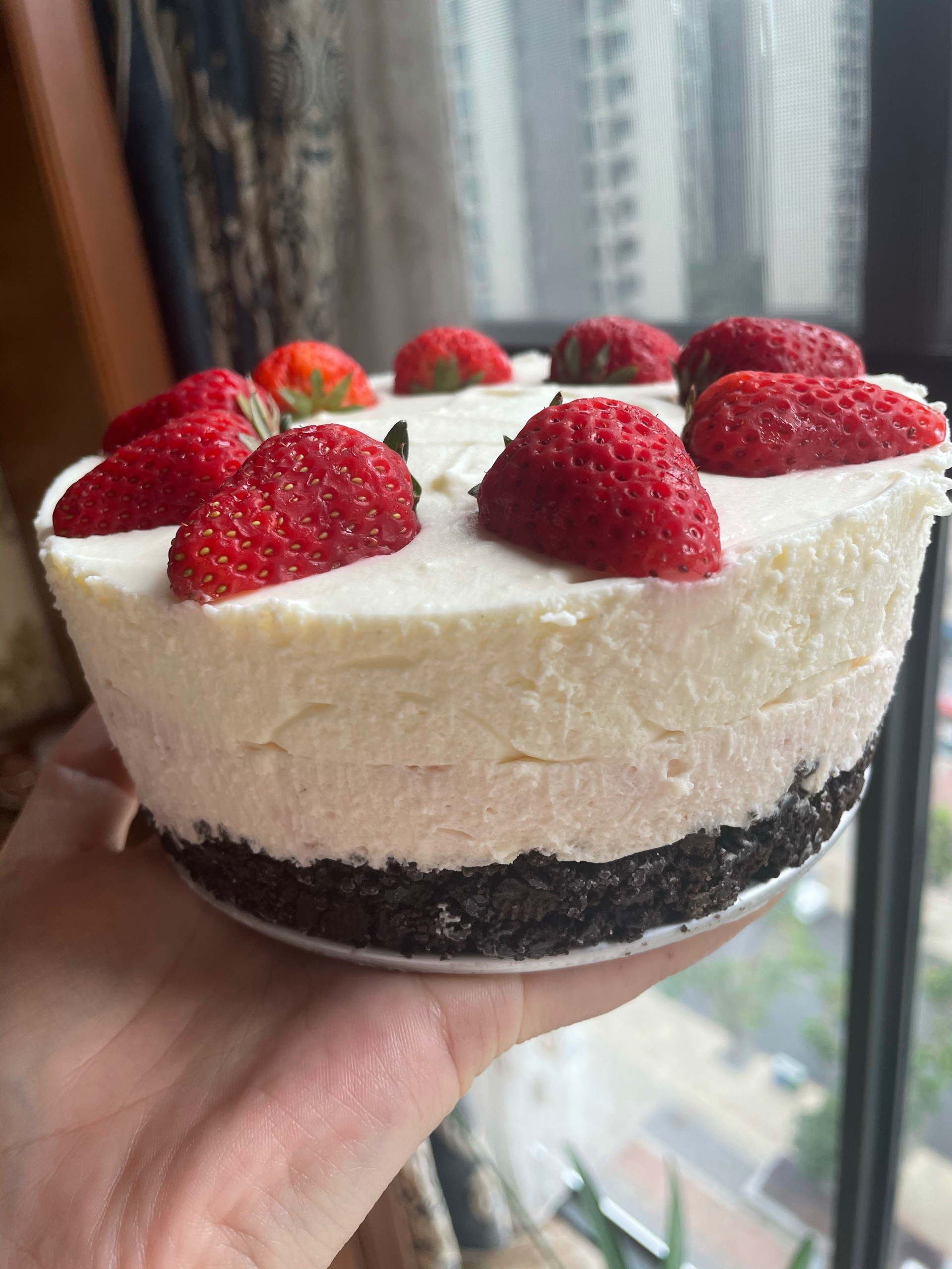 🍓双色草莓酸奶乳酪蛋糕