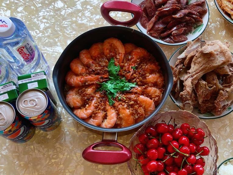 一学就会蒜蓉粉丝虾，懒人做法