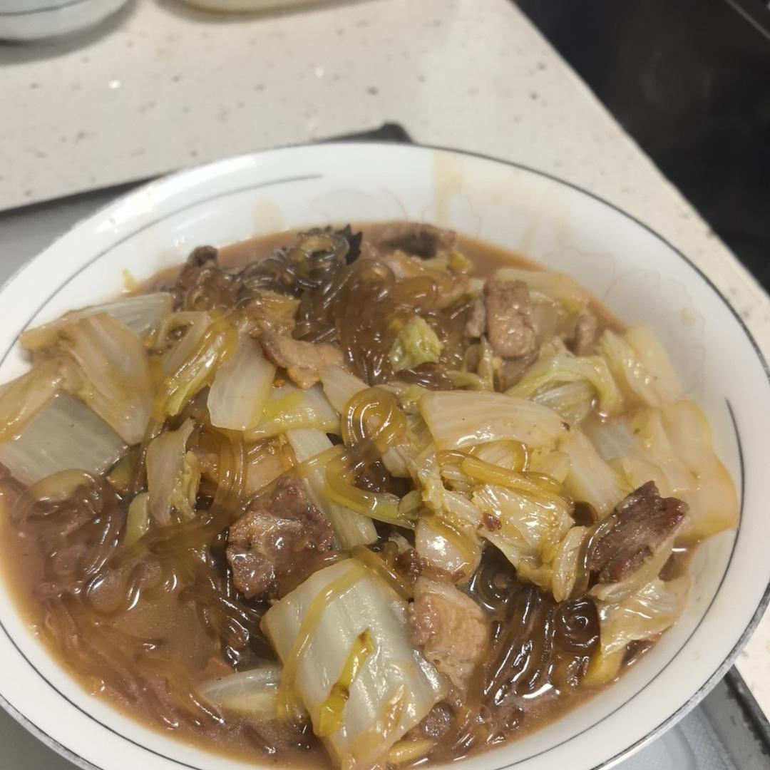 【猪肉炖粉条】猪肉粉条大白菜，家家烧人人爱！
