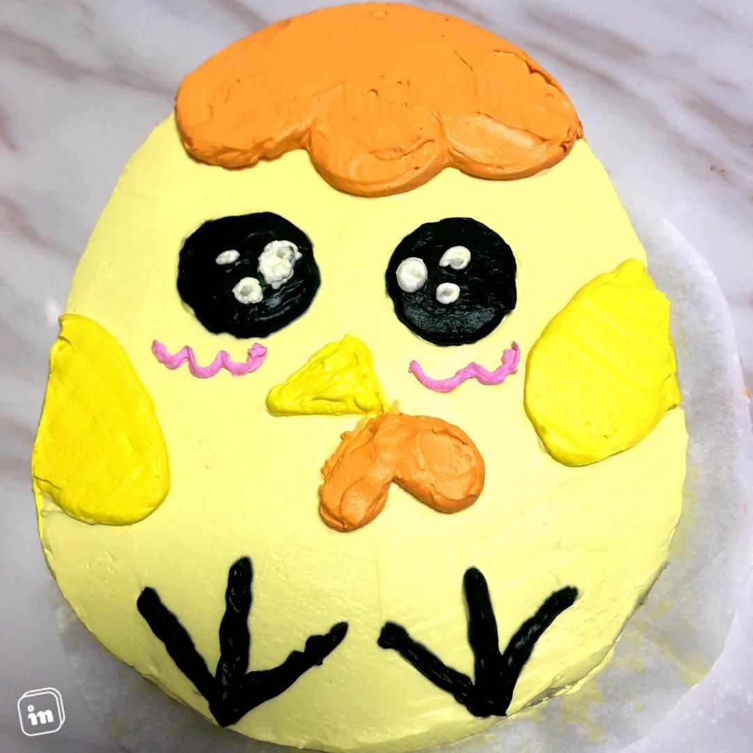 波波的面包做的立体小鸡蛋糕