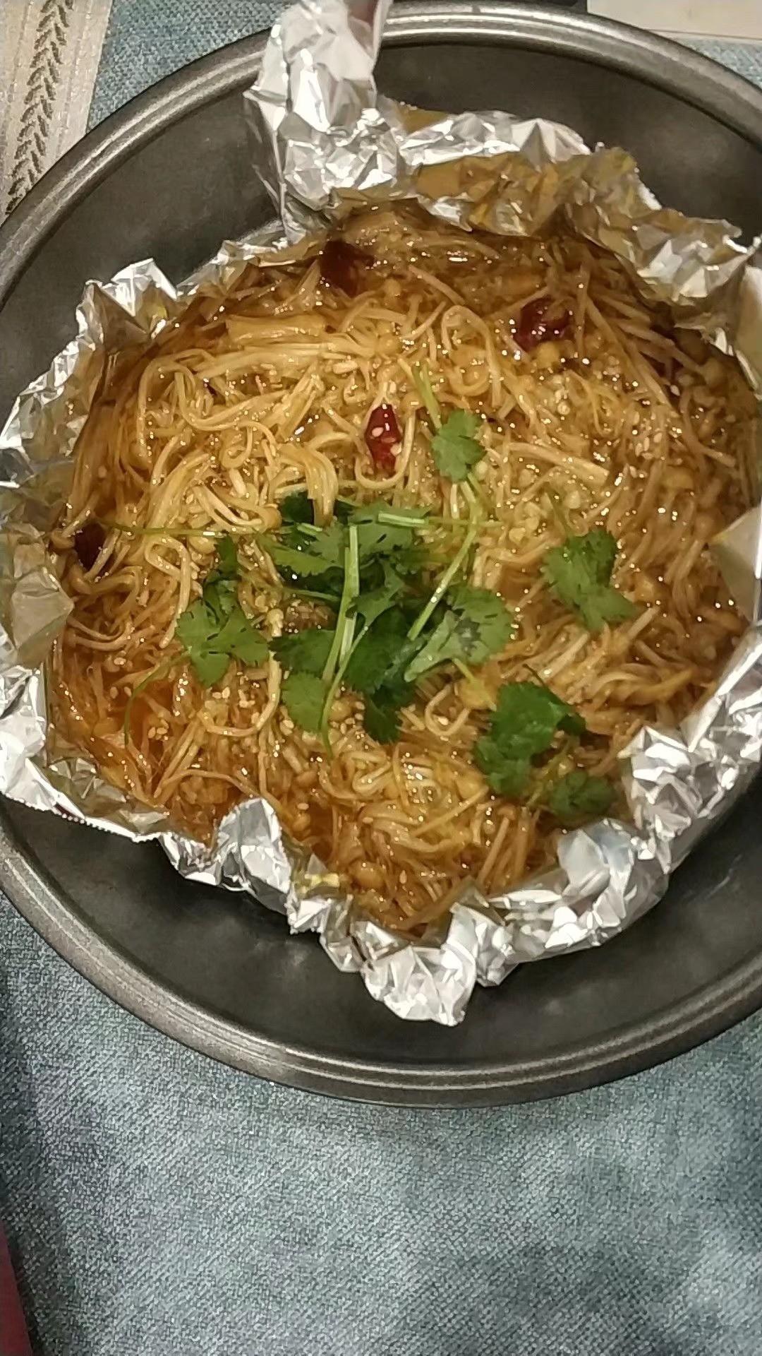 锡纸金针菇(烤箱版)的做法