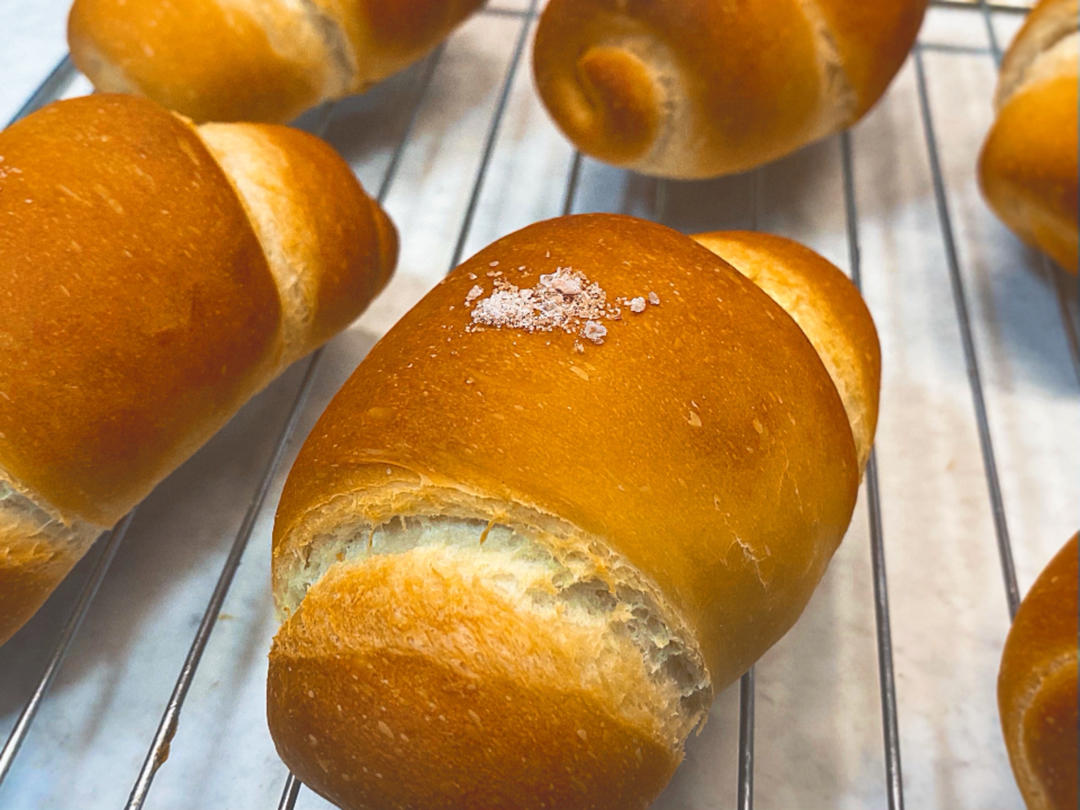 mic洁helle做的日式软q盐面包