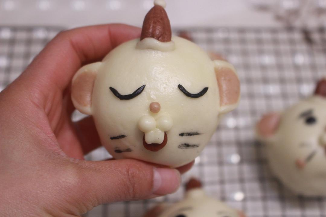 年夜饭鼠来运转造型馒头卡通馒头@卡通包