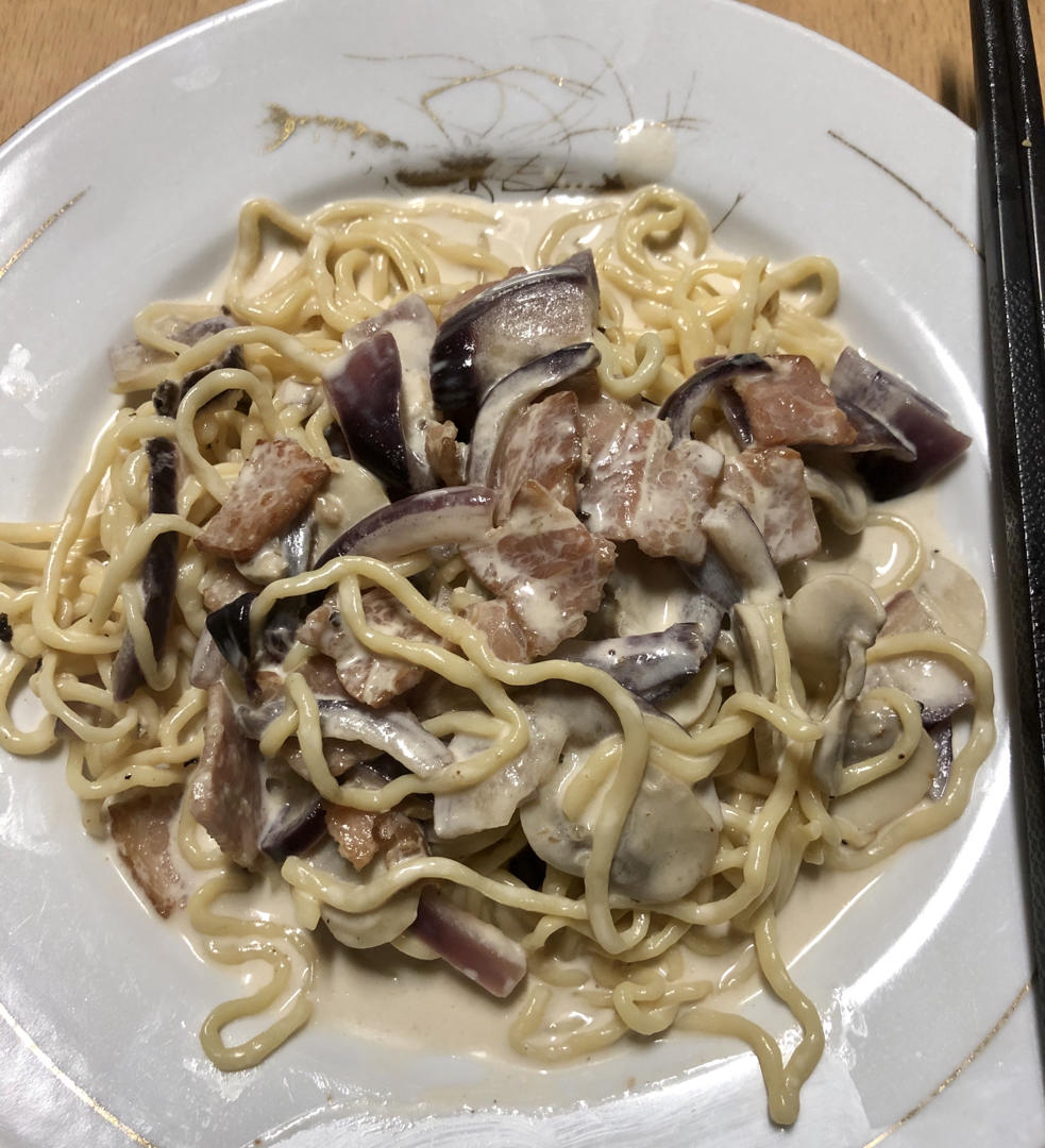 西餐大厨分享的奶油蘑菇培根意面秘方！