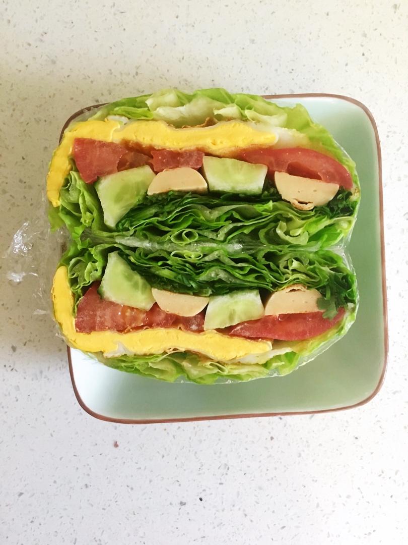 关晓彤同款蔬菜三明治教程