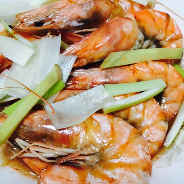 白煮海虾