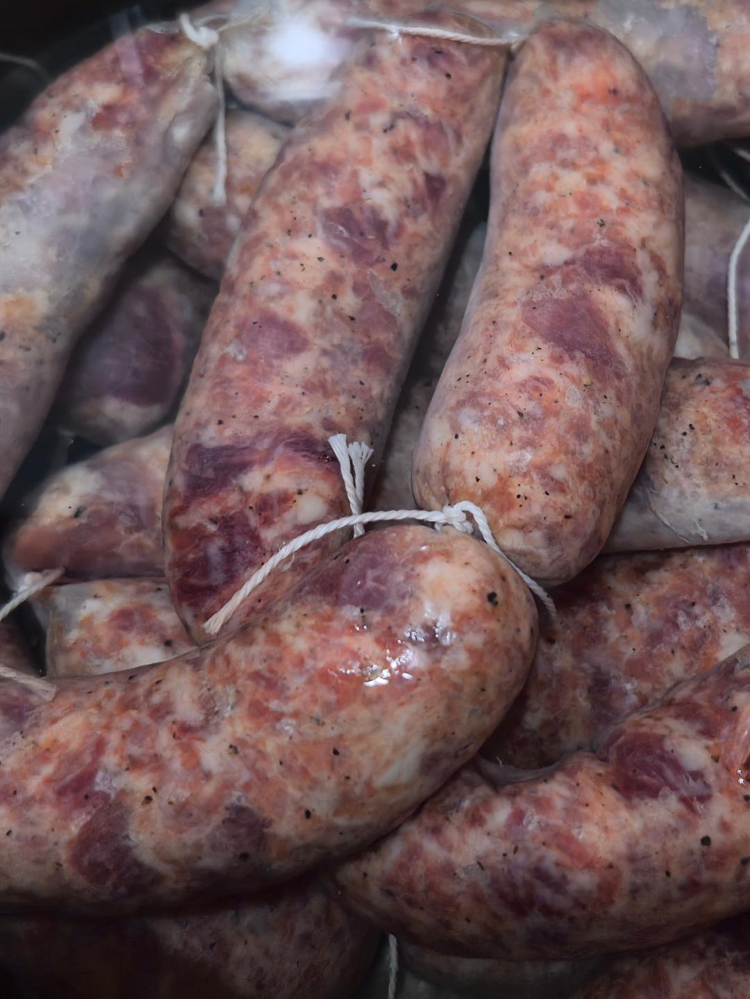 能量满满的猪肉脆皮肠(烤肠、灌肠、自制香肠)