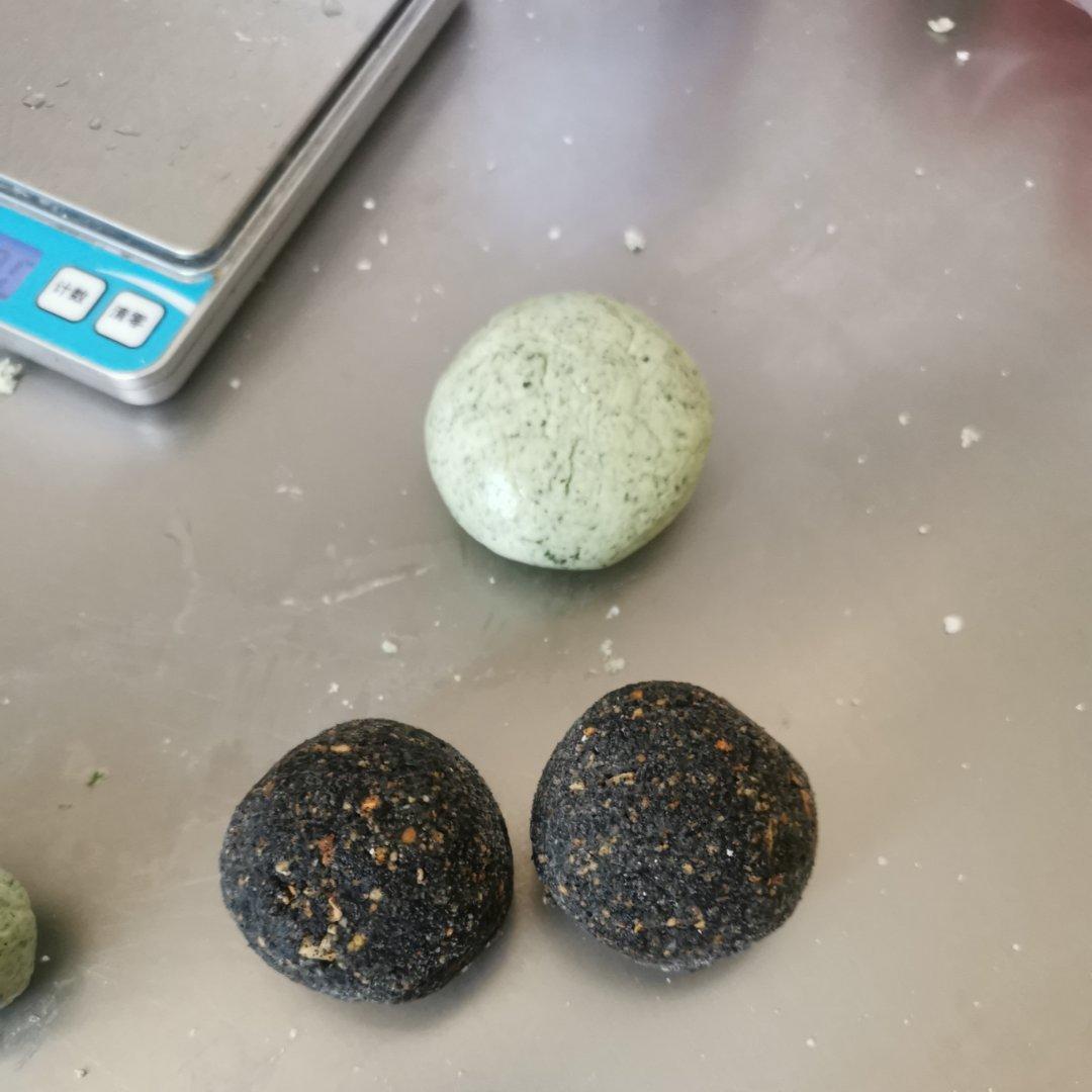 青团 | 流沙花生黑芝麻馅