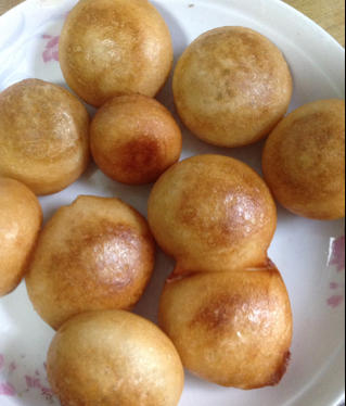 简版油炸空心麻团（糯米或面粉团）