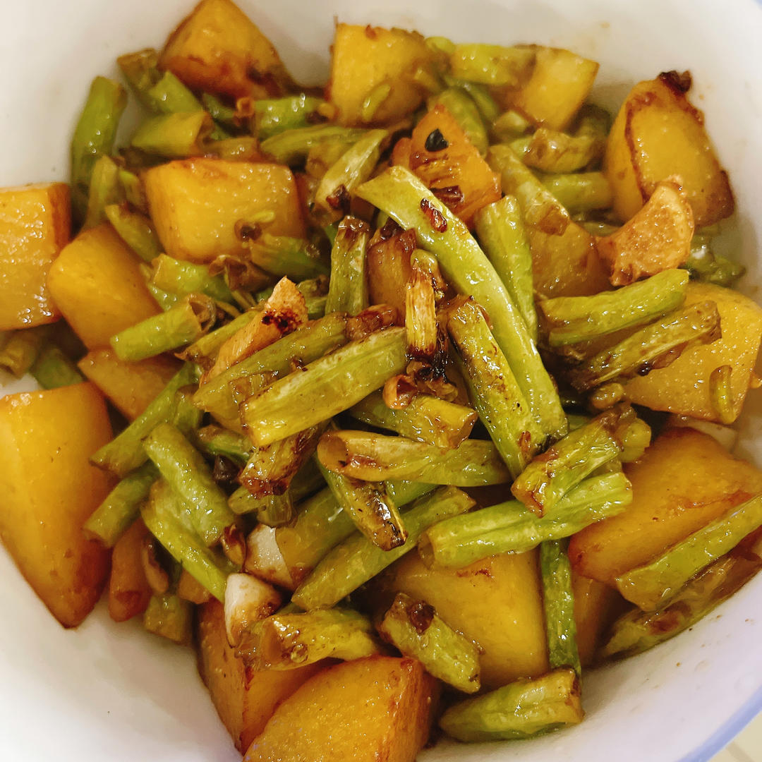 豆角炖土豆条