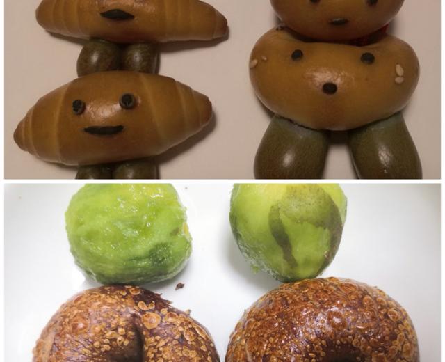 豆沙版贝果的做法