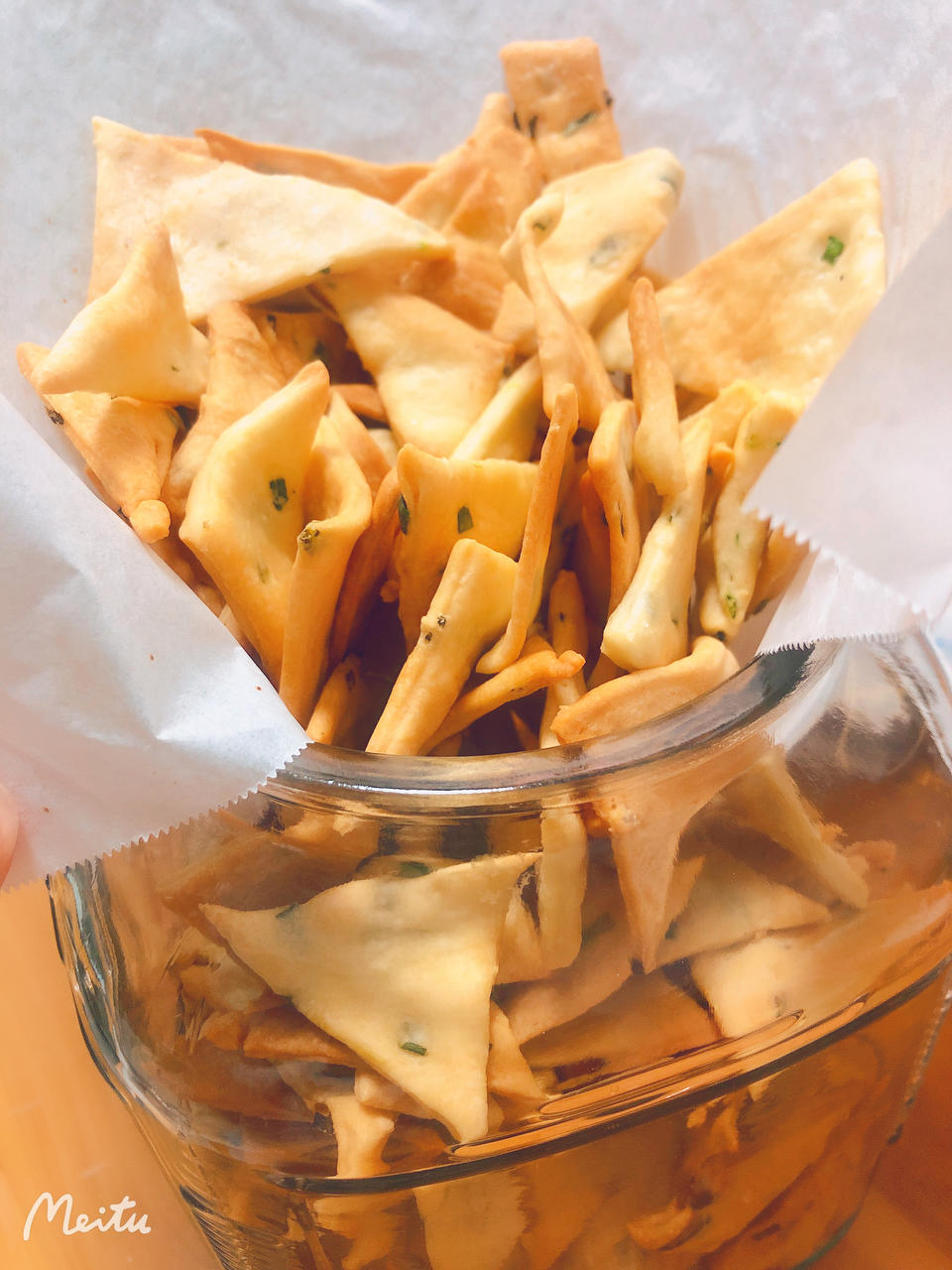 废弃酵种造起来-香葱苏打饼干
