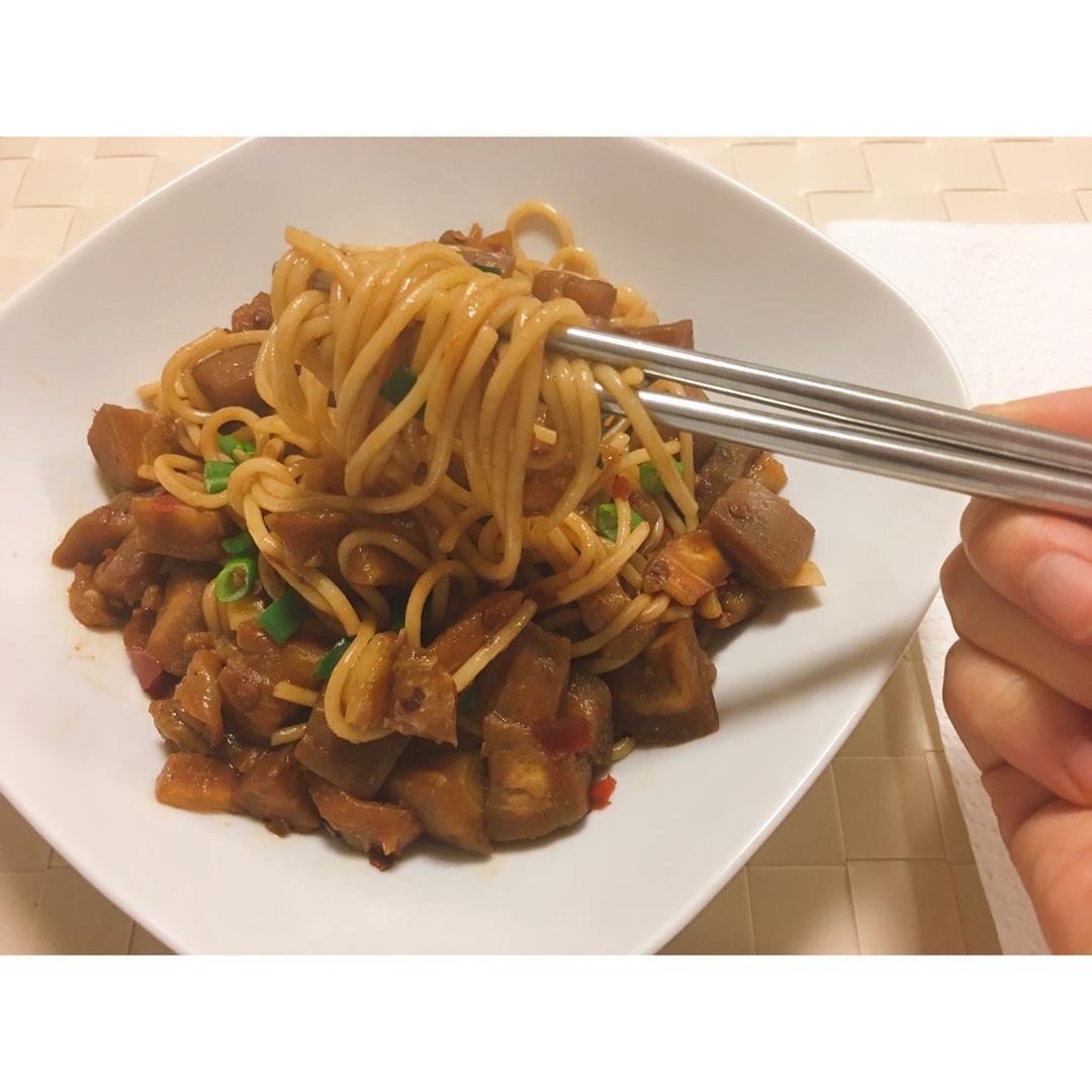 快手烧茄子意面