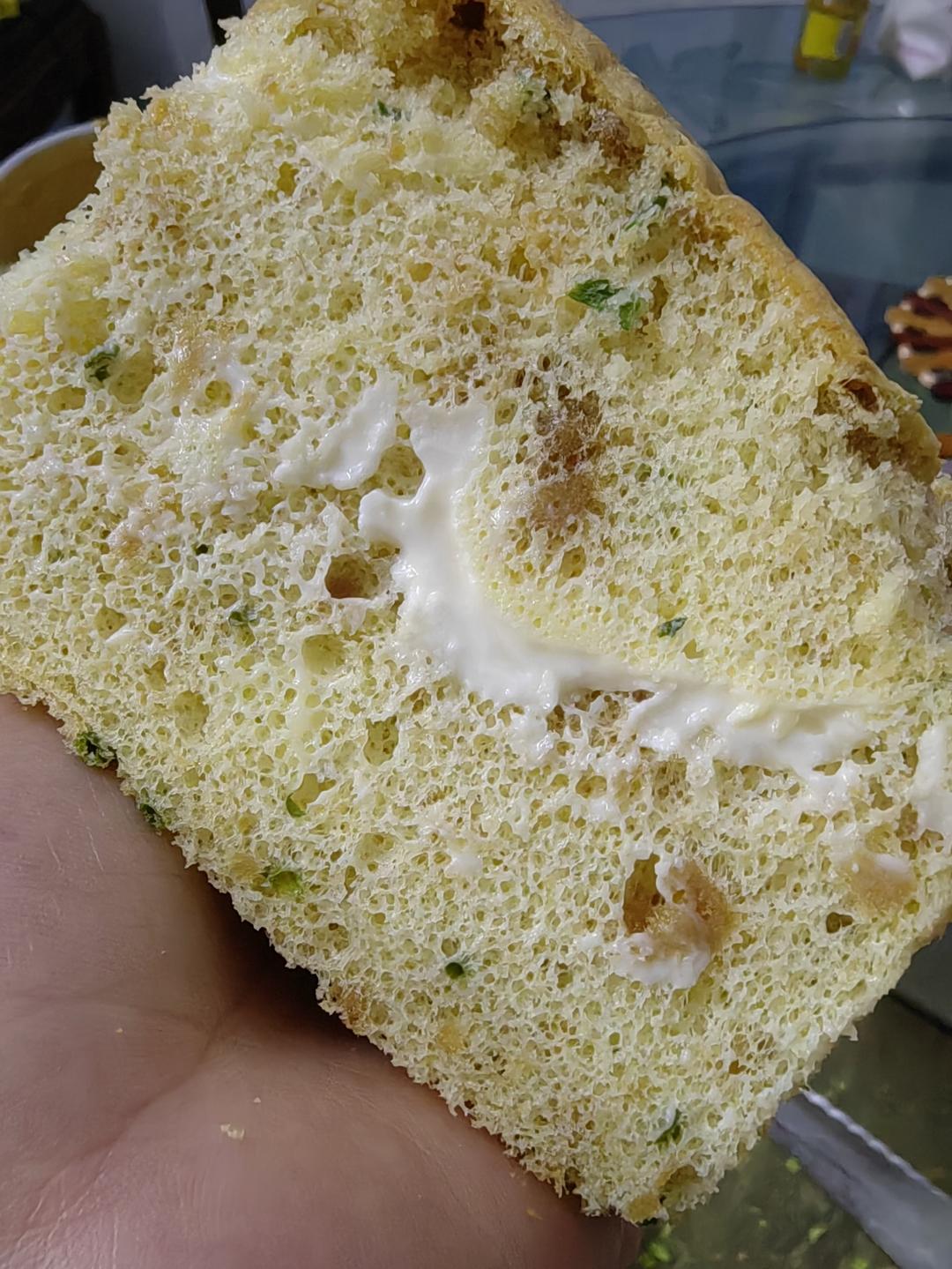 香葱肉松爆浆芝士戚风蛋糕