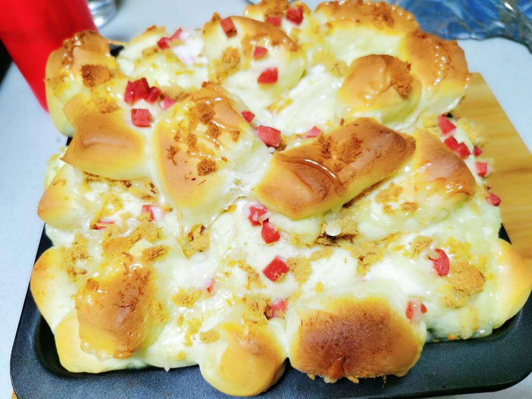 肉松手撕面包—超软会爆浆的面包哟