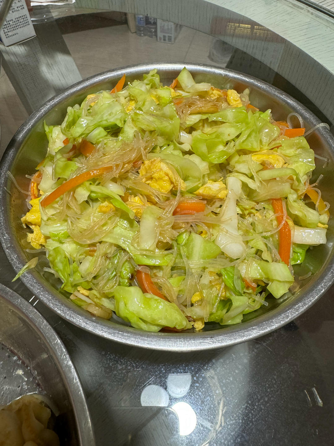 包菜鸡蛋炒粉丝