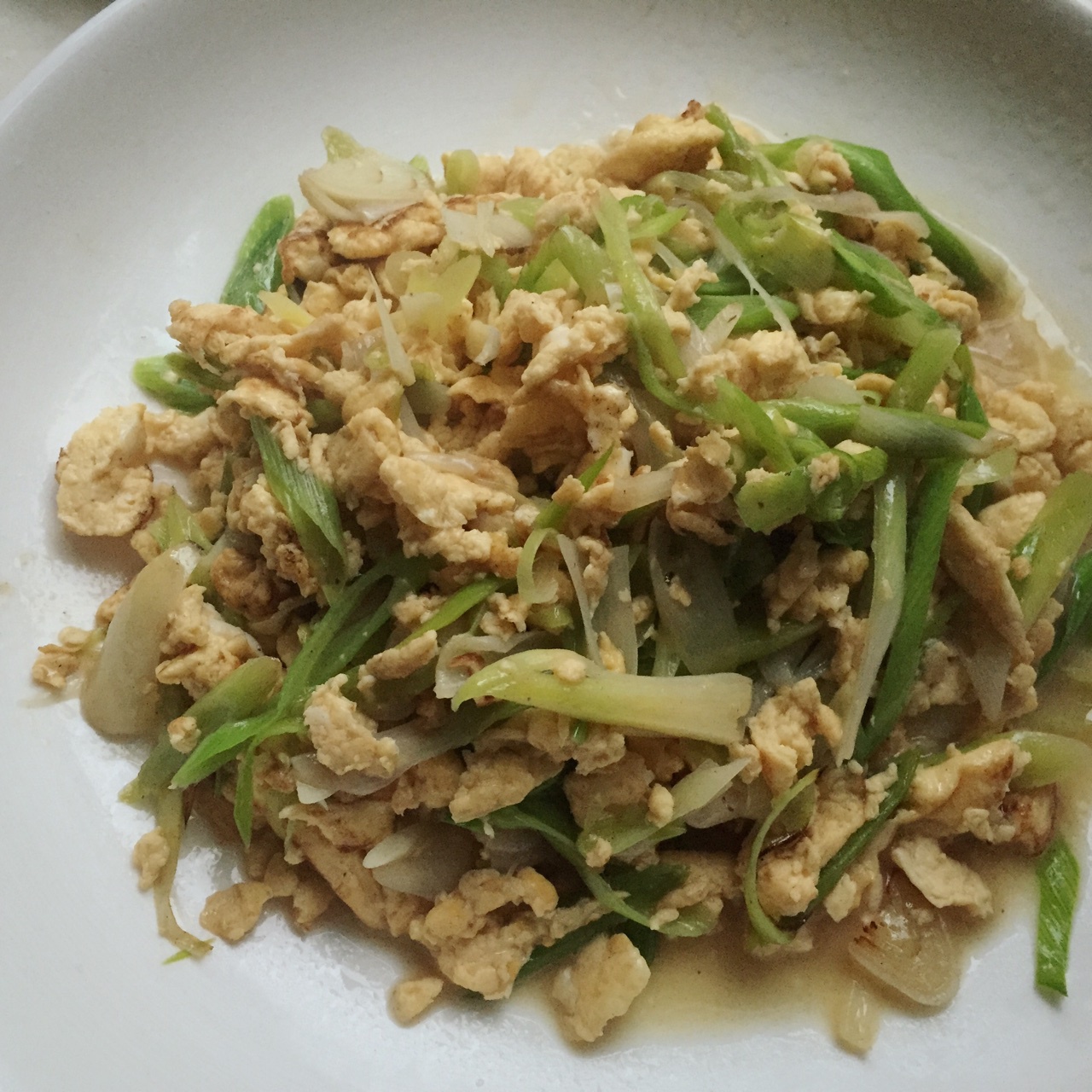 和风味大葱炒鸡蛋—我的轻素食（5）