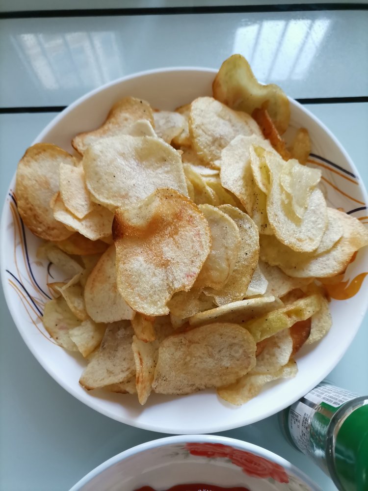 🔥焦香酥脆～自制薯片，嘎嘣脆秒杀膨化薯片