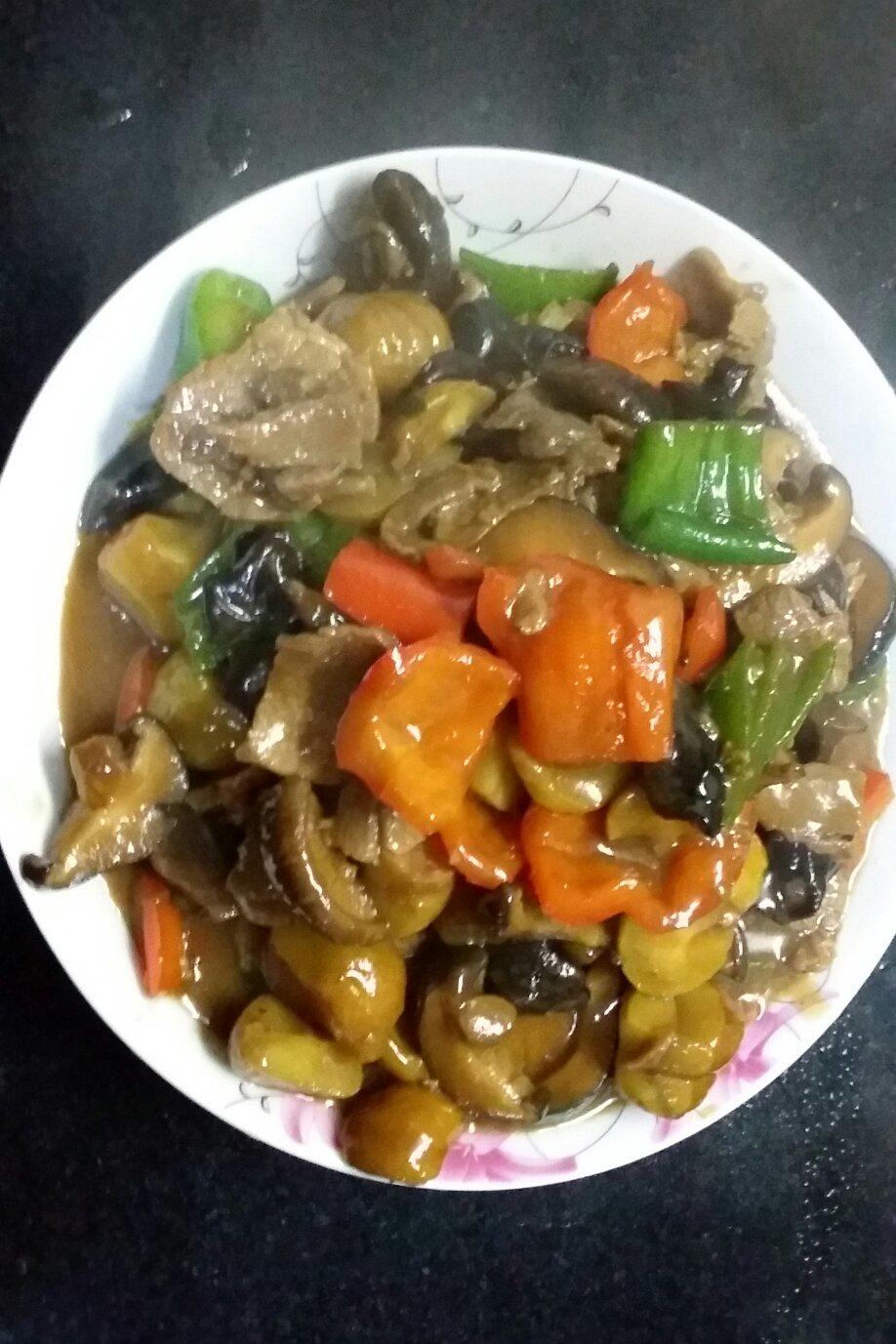 香菇烧栗子