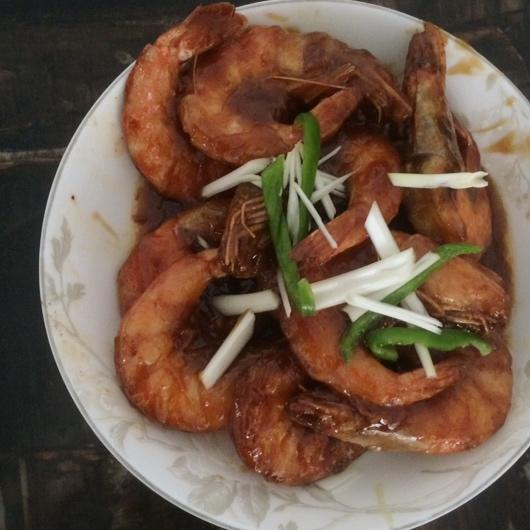 吮指糖醋开背虾