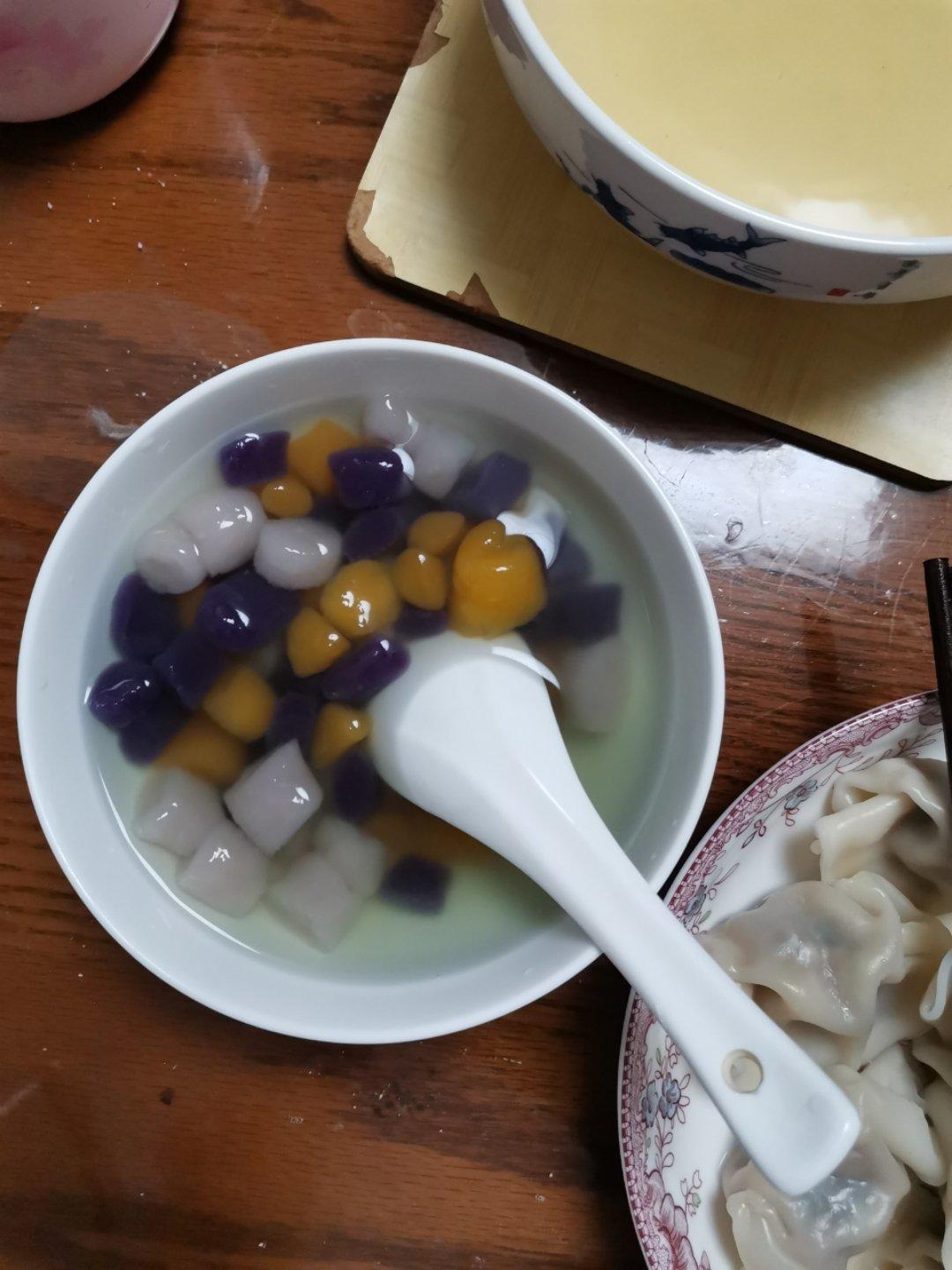 自制三色芋圆1⃣️（附上窍门详细比例）