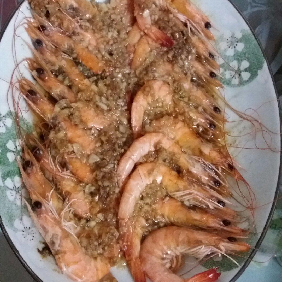 蒜蓉蒸虾