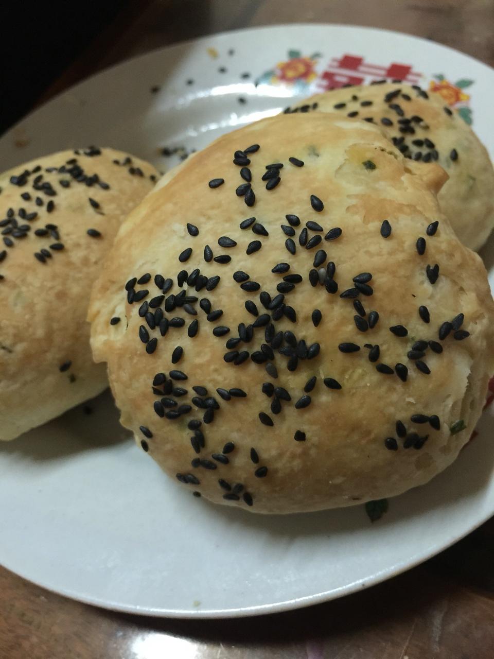油酥葱香烧饼
