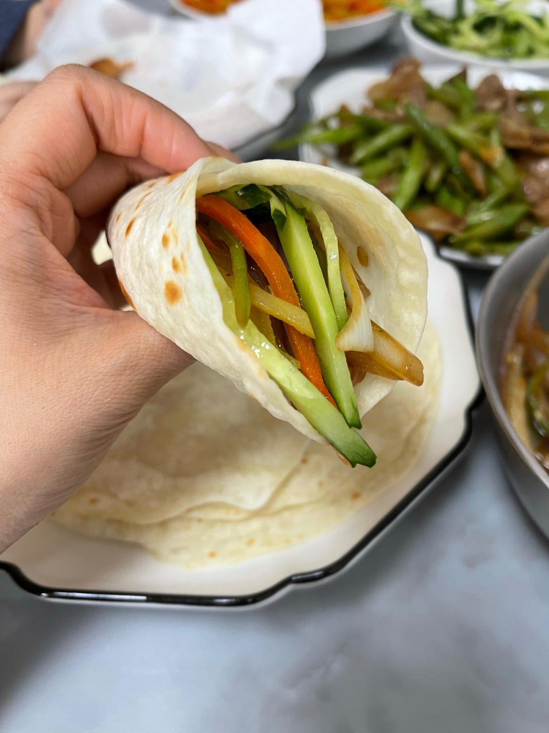 卷饼、春饼皮又薄又软还有韧劲的秘方