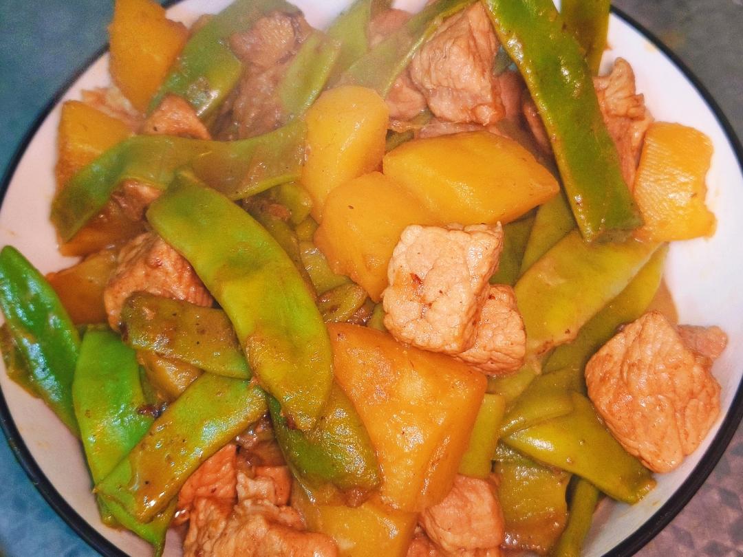 土豆炖豆角