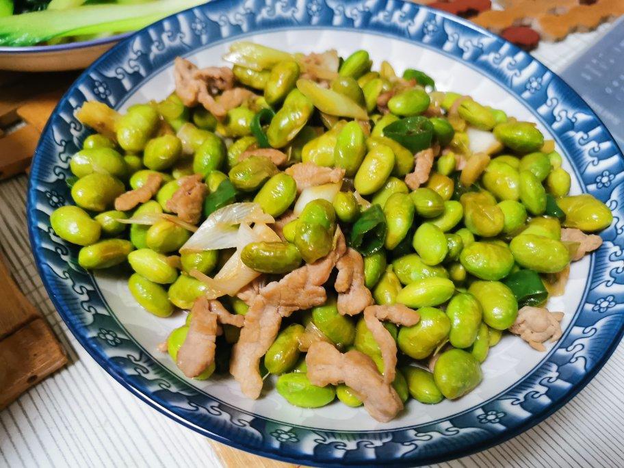 毛豆炒肉（超简单）