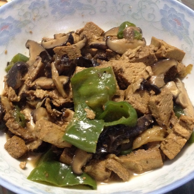 香菇烧冻豆腐