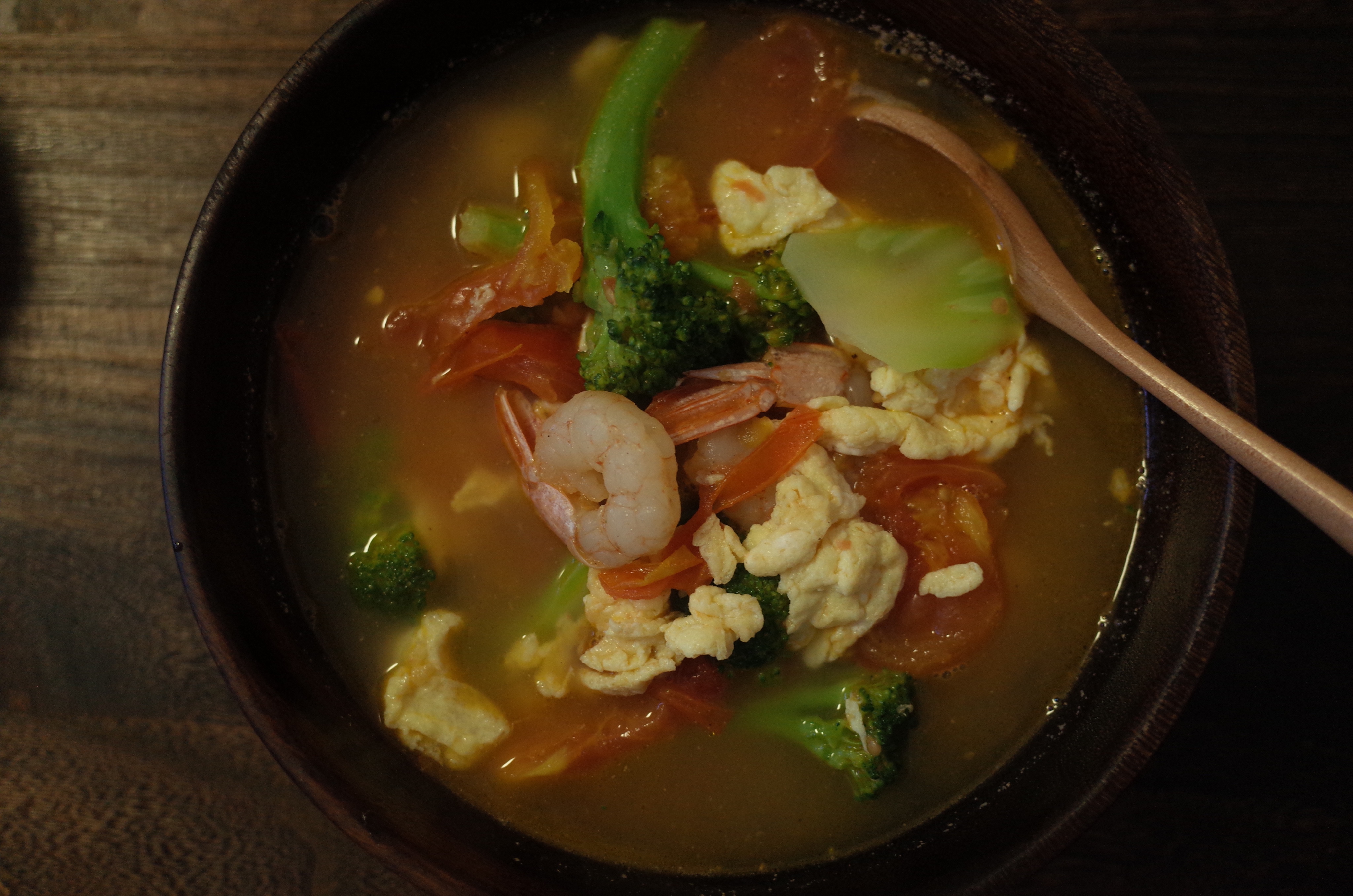 虾仁青菜汤图片