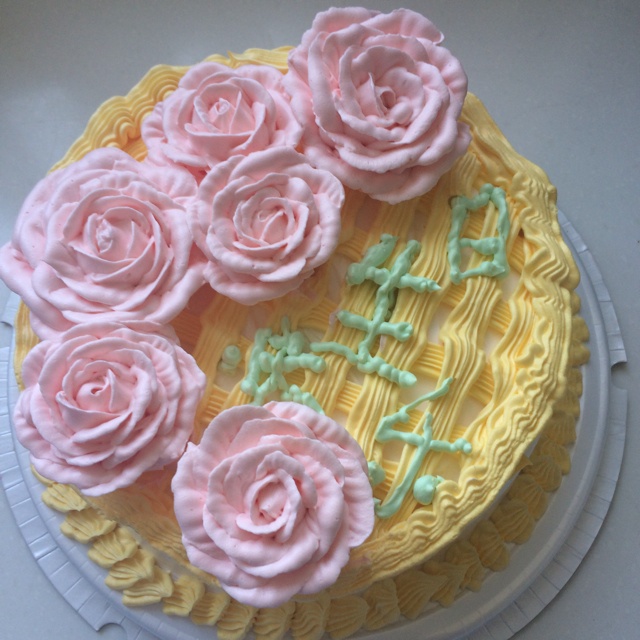 紫色玫瑰渐变裱花蛋糕