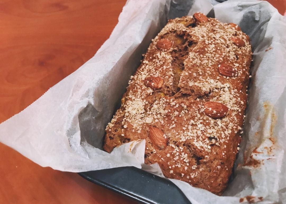 100%全谷物香蕉快手面包丨健康·烘焙