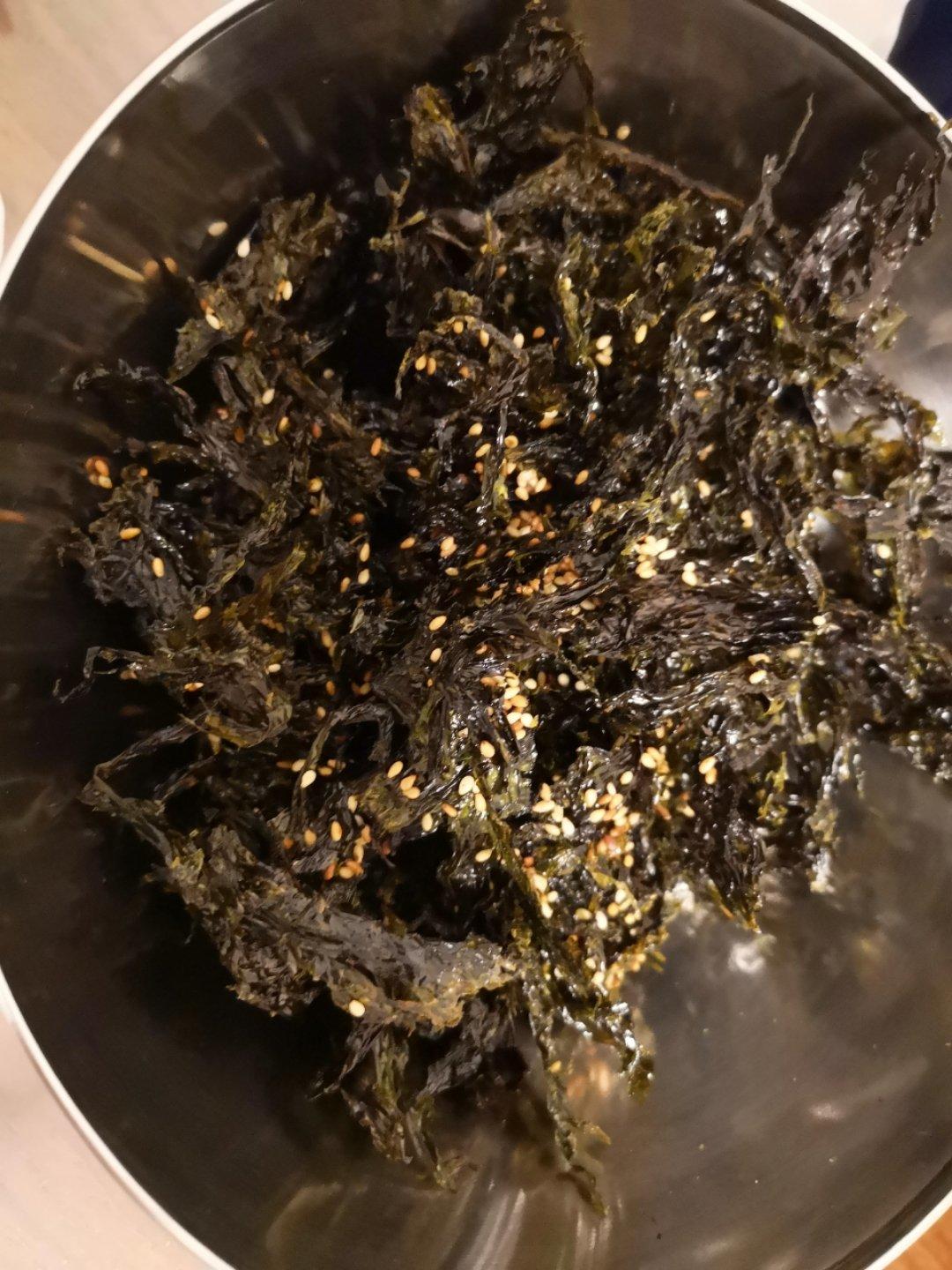 头水紫菜制作无盐宝宝海苔