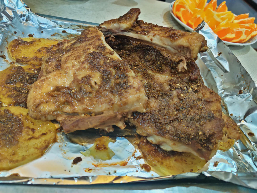 超简单外酥里嫩孜然烤羊排（烤箱版）