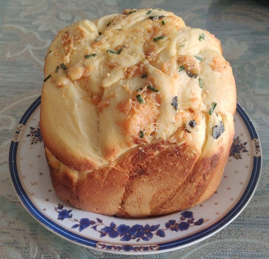 面包机做香葱肉松吐司