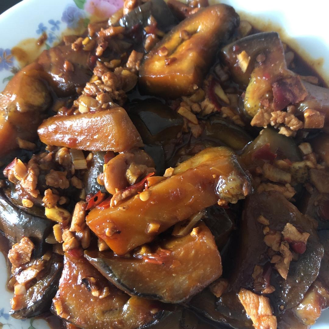 红烧肉沫茄子