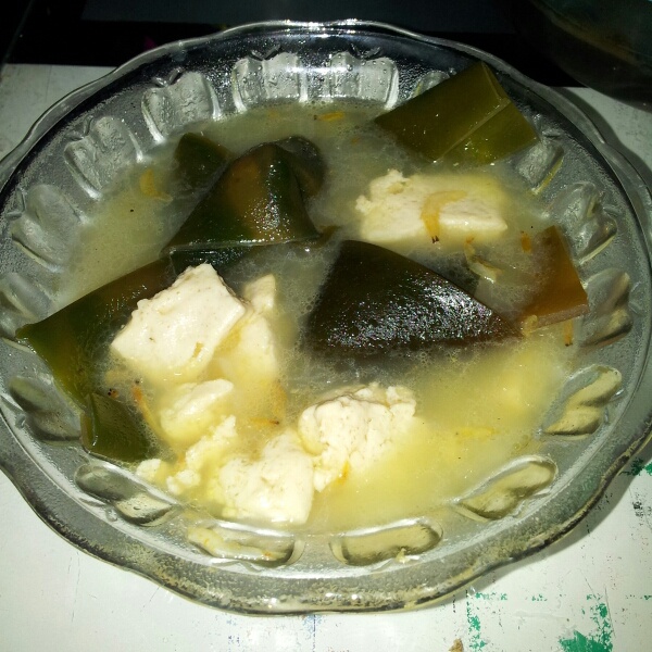 虾米海带豆腐汤