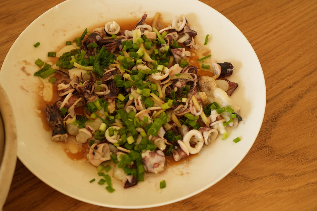 超简单清蒸鱿鱼做法