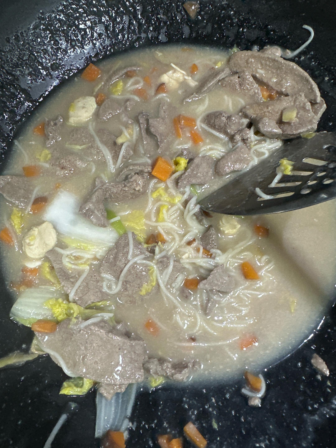 终于复刻了七八成的滑嫩猪肝面（粿条、粉随意吧）