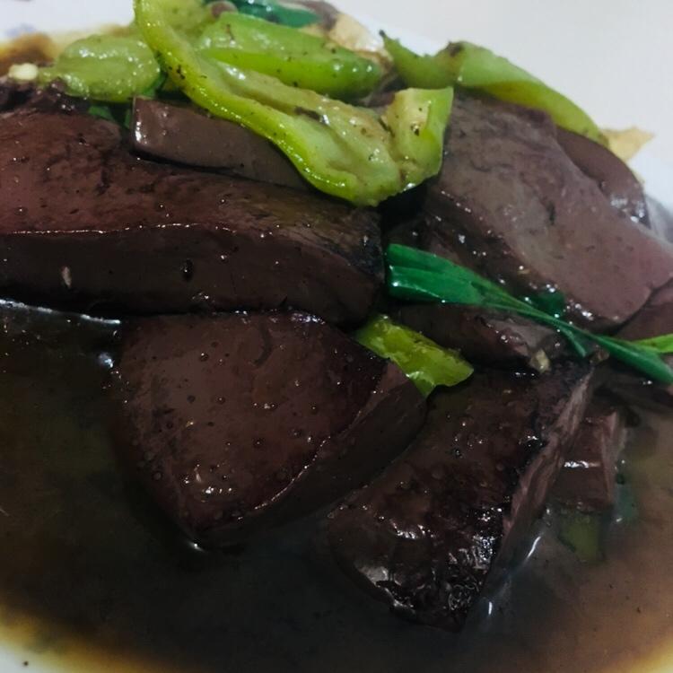 尖椒炒猪血