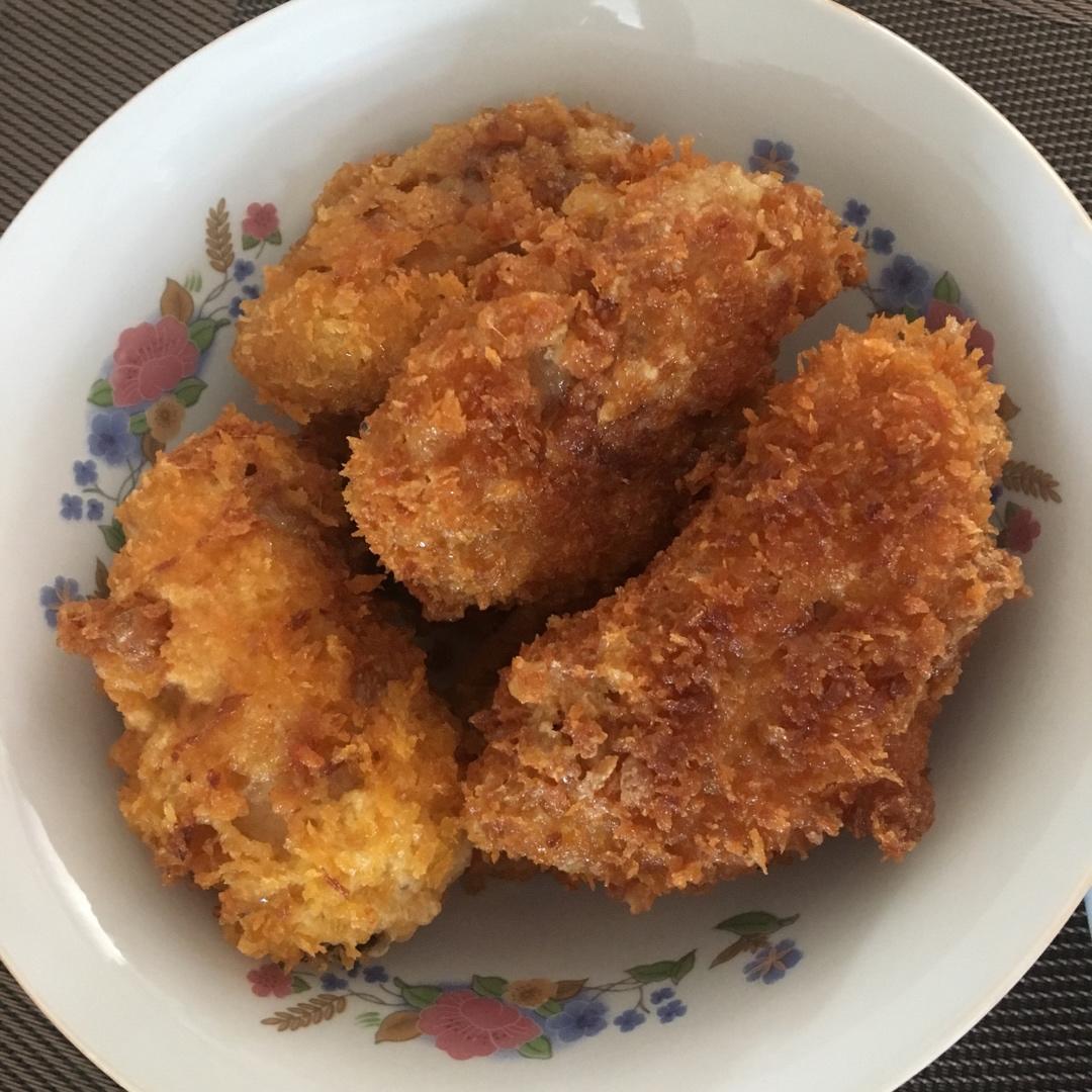 面包糠炸鸡翅