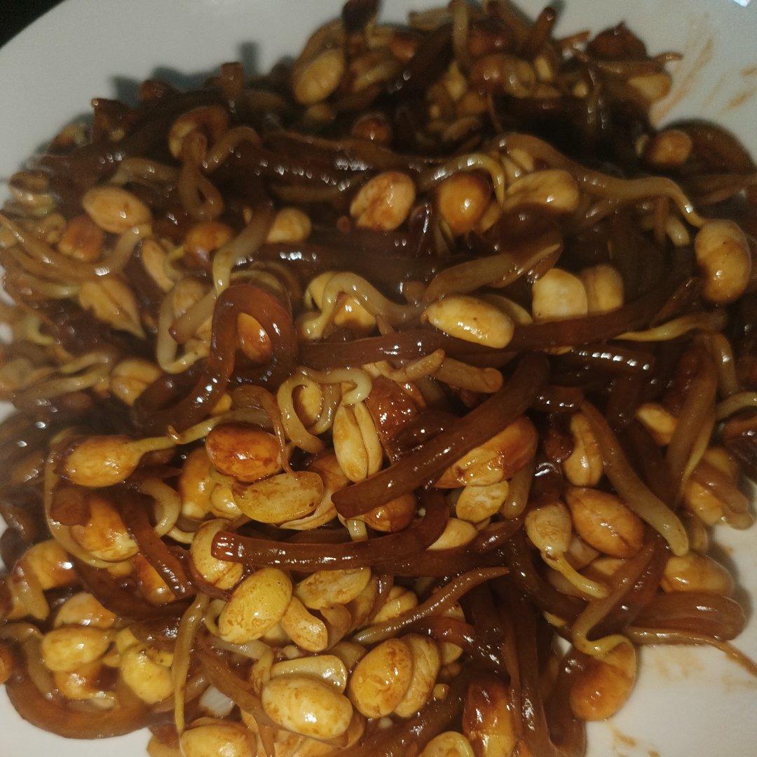 黄豆芽炒粉条