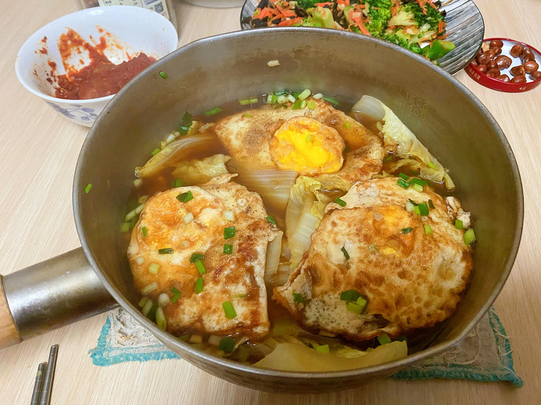 白菜(娃娃菜)烧荷包蛋