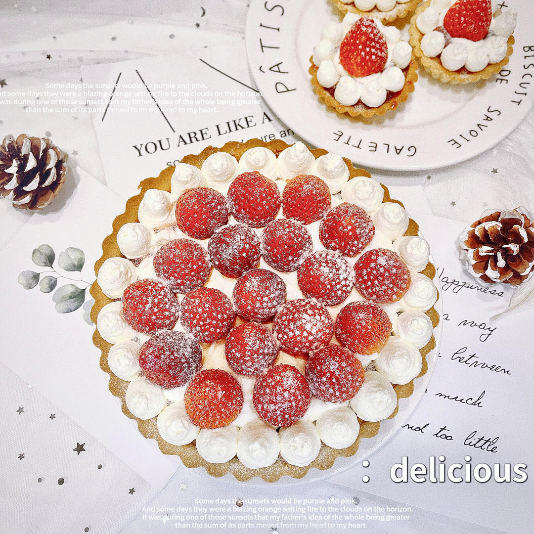 治愈系—巧克力草莓芝士挞