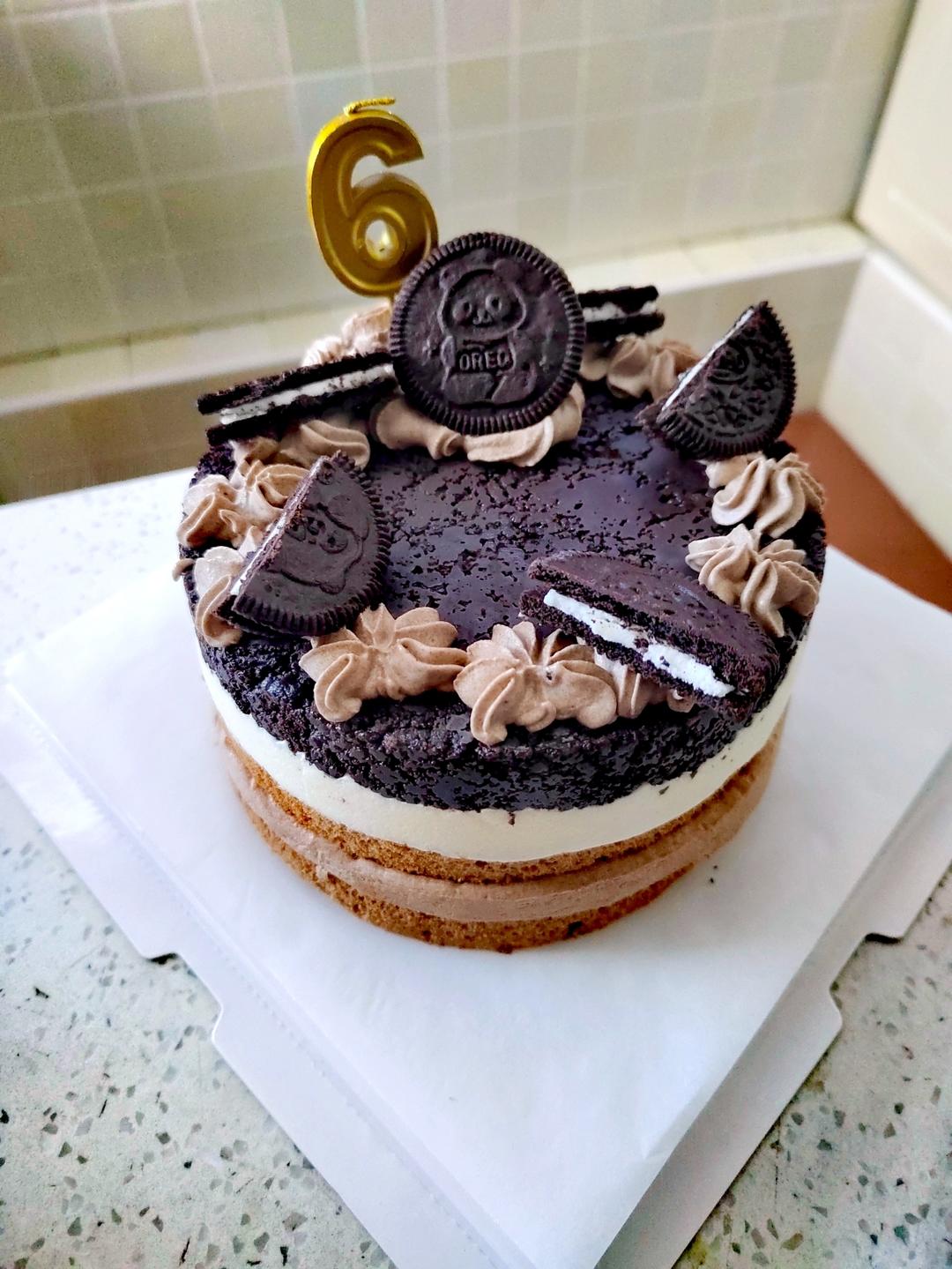 奥利奥半熟芝士六寸（姗胖胖老师方子）