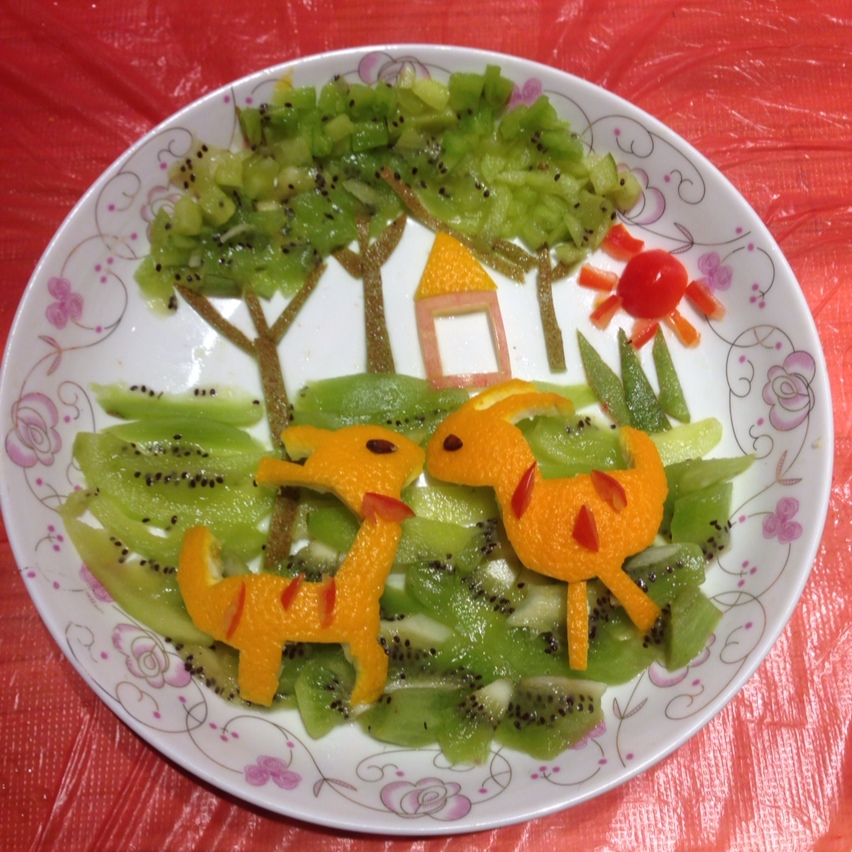 创意水果拼盘——童话