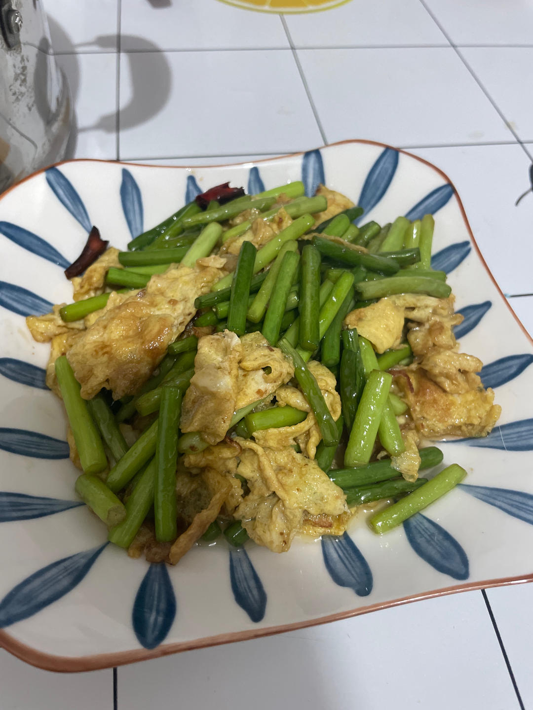 蒜薹炒鸡蛋
