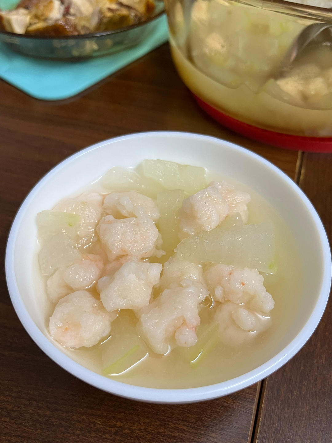 虾滑冬瓜汤（极易做，极鲜，低卡，减脂期友好餐食）